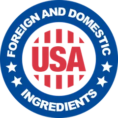 Foreign and domestic ingredients badge